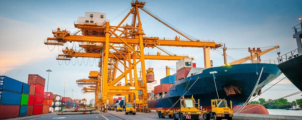 Container terminal at Karachi Port where ASC clears import and export cargo